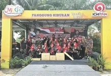 Hujan Tak Surutkan Semangat Warga Samarinda di HUT ke-24 Laskar Merah Putih di Samarinda Laskar Merah Putih